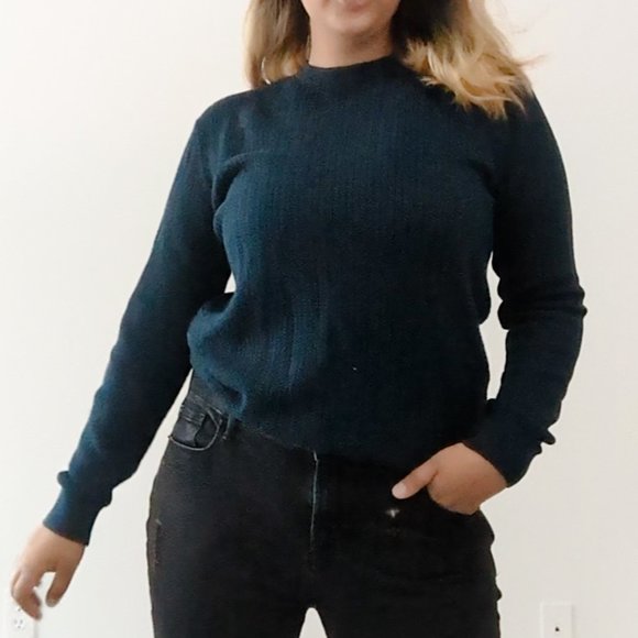 H&M blue crewneck sweater size M - Picture 4 of 5